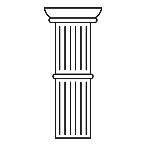 Column icon, outline style - ベクター画像