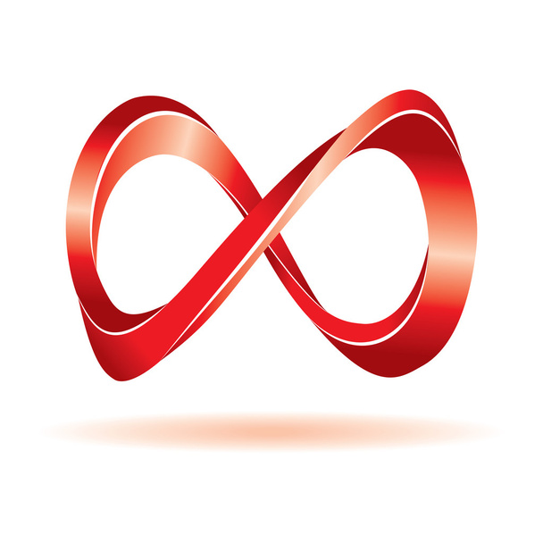 Red infinity sign - Vector, Imagen