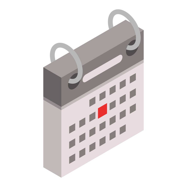 Εορταστική ημερομηνία εικονίδιο ημερολογίου, ισομετρική στυλ - Διάνυσμα, εικόνα
