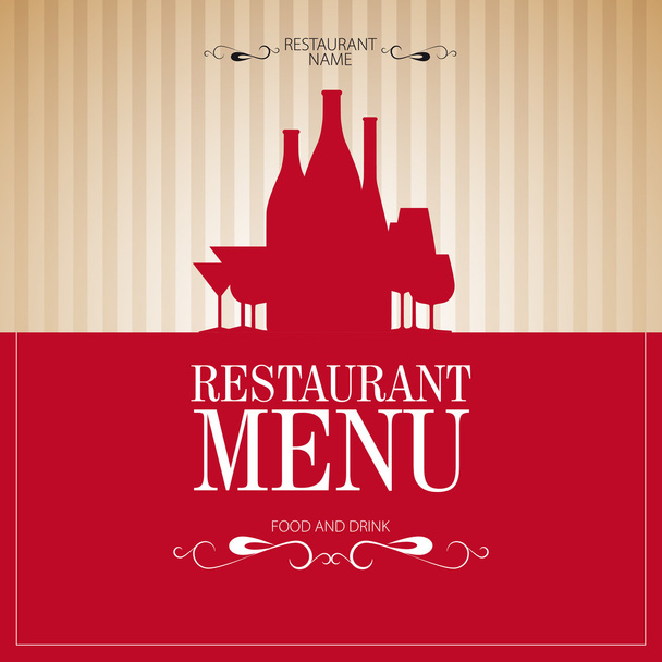 Menu template for restaurant - vector card - Вектор,изображение