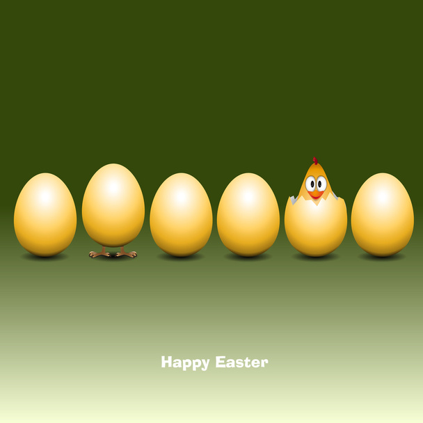 Happy Easter Card - eggs - Vector, Image