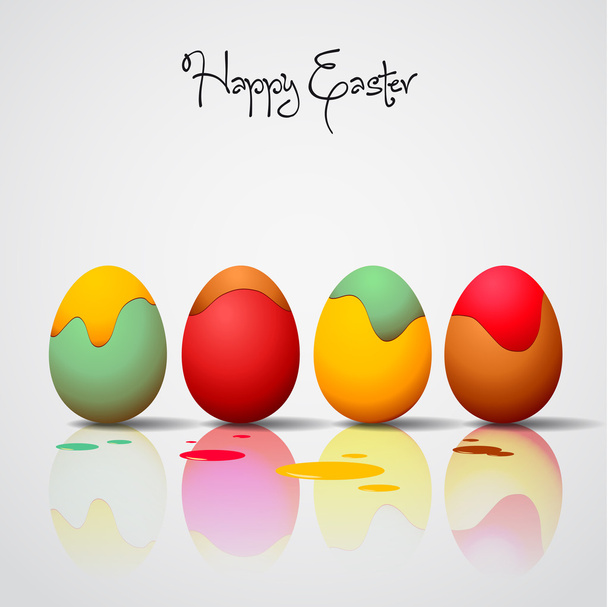Happy easter cards illustration with easter - Vecteur, image