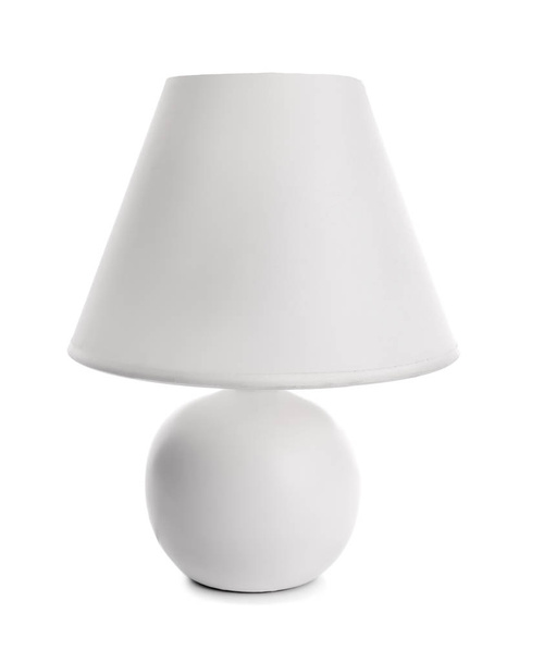 Stijlvolle tafellamp op witte achtergrond - Foto, afbeelding