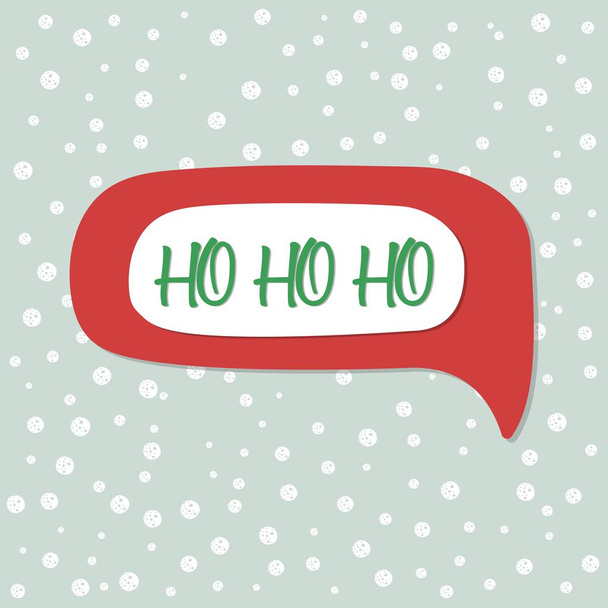 Christmas and New Year speech bubble. Vector illustration. - Vector, afbeelding