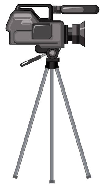 Een illustratie van de professionele videocamera - Vector, afbeelding