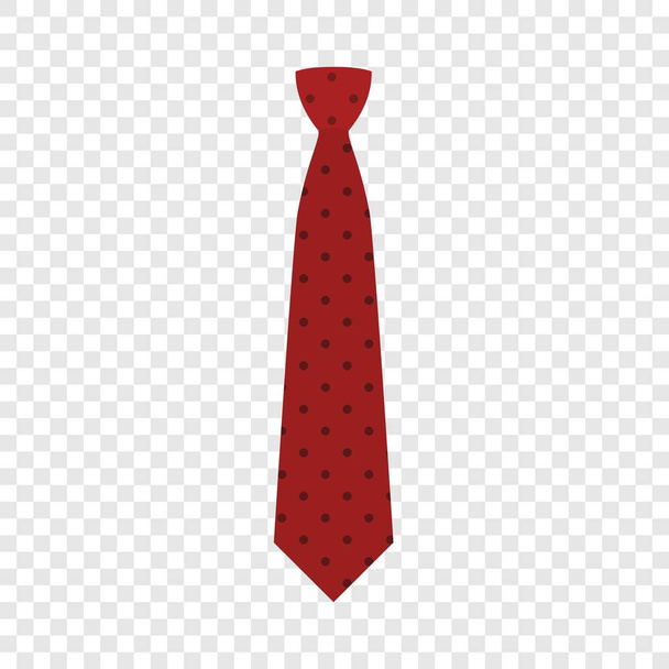 Red tie icon, flat style - Вектор,изображение