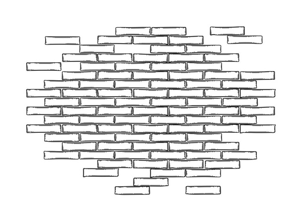 Графическая кирпичная стена, выполненная в технике гравировки
 - Вектор,изображение
