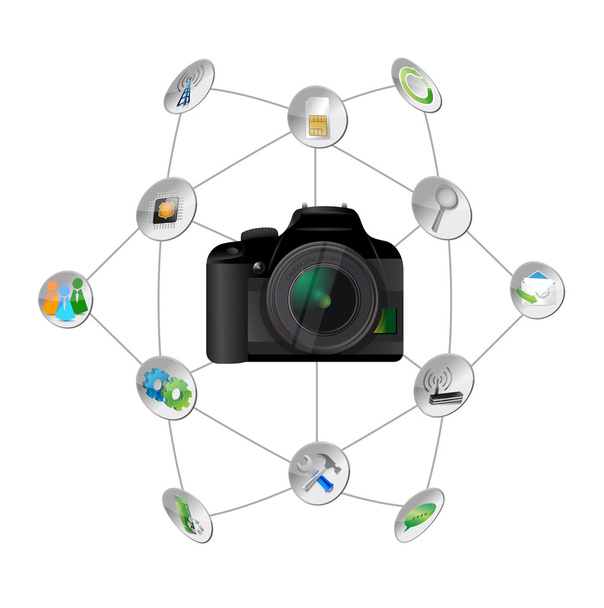 camera settings tools diagram - Φωτογραφία, εικόνα