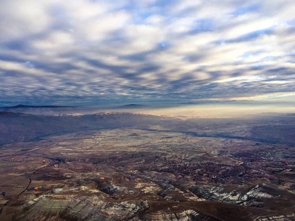 Piękne krajobrazy krajobraz Cappadocia z charakterystyczne skały w Turcji - Zdjęcie, obraz
