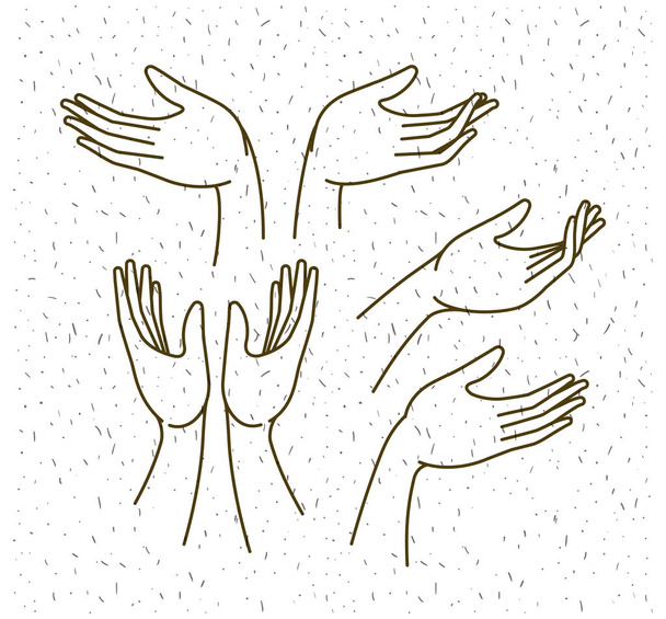 руки жести набір малюнок
 - Вектор, зображення