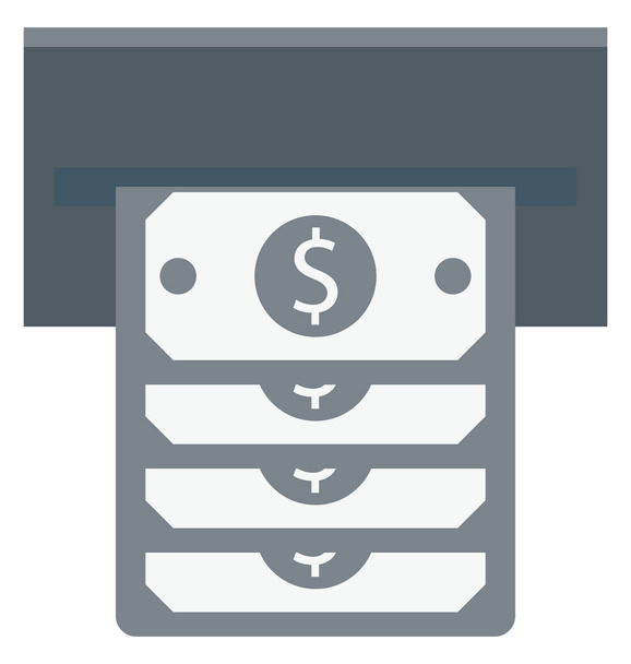 Cash terugtrekking kleur geïsoleerd Vector Icon die moeiteloos kunnen worden gewijzigd of bewerkt - Vector, afbeelding
