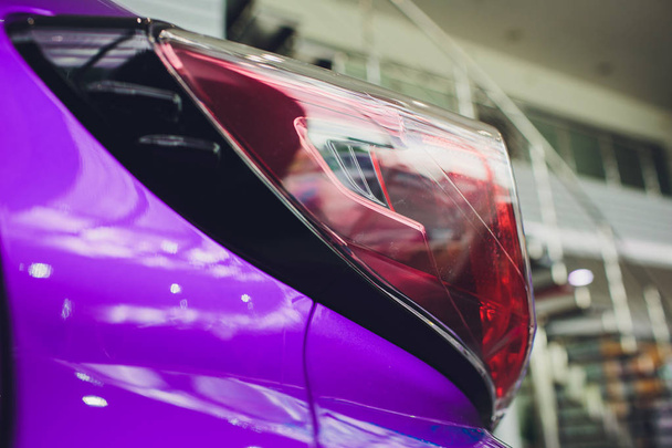 abstract photo car door handle purple and lock - Fotografie, Obrázek