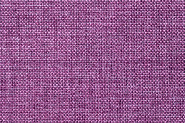Fondo de lana violeta oscuro de tejido denso embolsado, primer plano. Estructura del paño púrpura con textura natural. Fondo de tela
. - Foto, Imagen