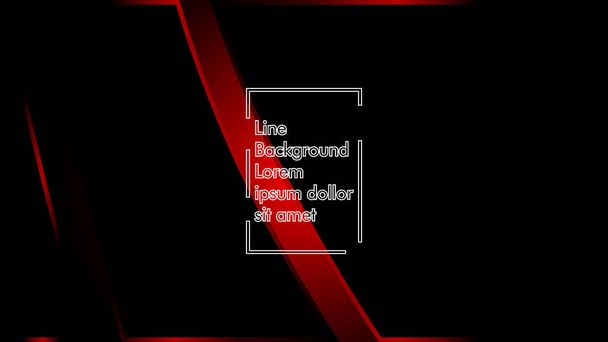 Ola de cinta roja vectorial sobre fondo negro. plantilla de diseño de diseño para fondo de tecnología moderna
 - Vector, Imagen