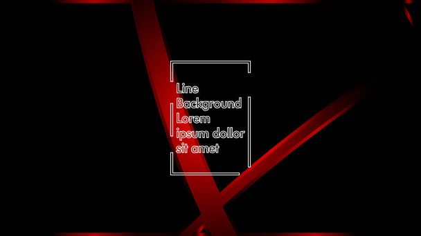 Векторна червона стрічка хвиля на чорному тлі. шаблон дизайну макета для сучасних технологій фону
 - Вектор, зображення