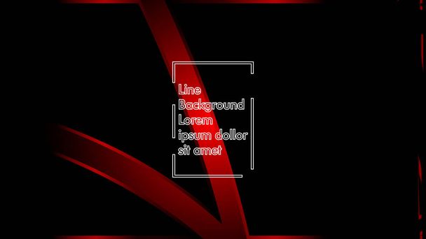 Ola de cinta roja vectorial sobre fondo negro. plantilla de diseño de diseño para fondo de tecnología moderna
 - Vector, imagen