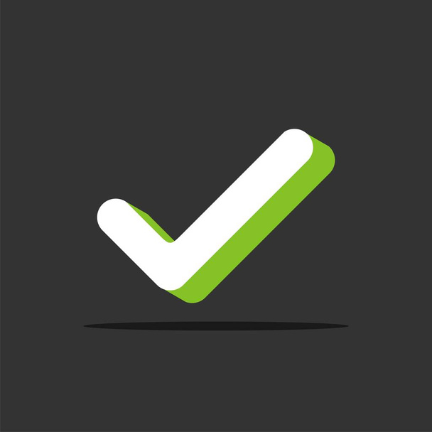 Plantilla de logotipo de marca de verificación verde
 - Vector, imagen