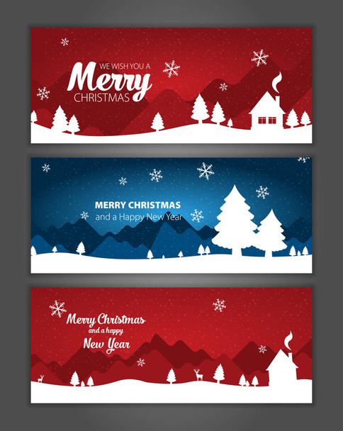 ilustração vetorial do modelo para cartão de saudação para o Natal e celebração do ano novo
  - Vetor, Imagem