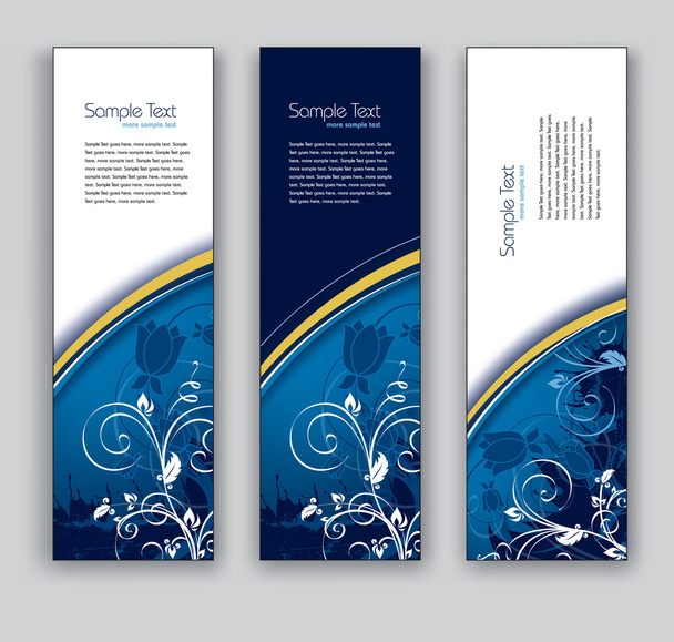 Floral Banners. Vector Backgrounds. Eps10. - Vettoriali, immagini