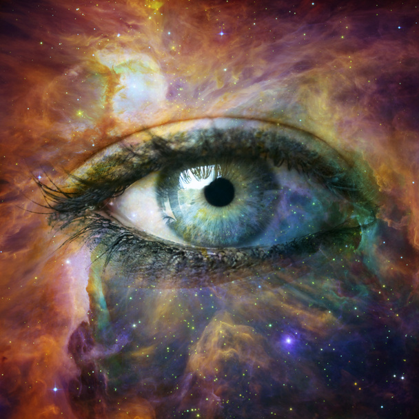 Occhio umano guardando nell'Universo - Elementi di questa immagine arredati
 - Foto, immagini