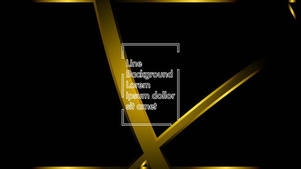 Vektor-Goldband-Welle auf schwarzem Hintergrund. Layout-Design-Vorlagen für moderne Technologie-Hintergründe - Vektor, Bild