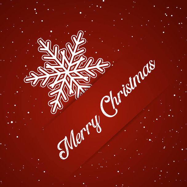 Merry Christmas background with snowflake design - Vector, Imagen