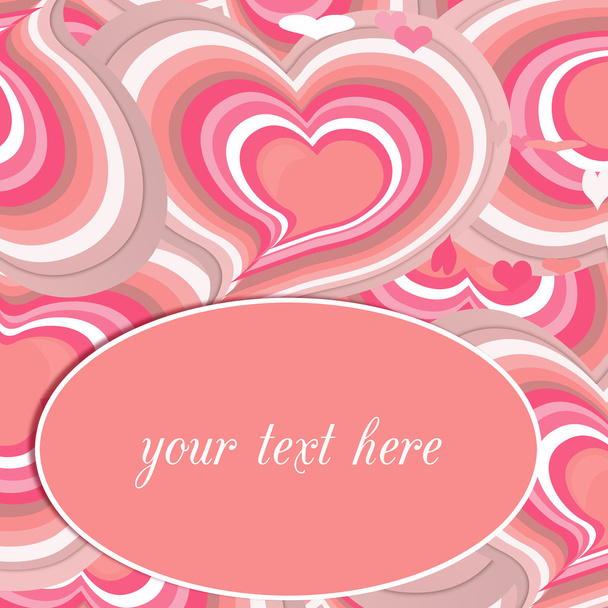 Pink hearts card, Valentine's day. - Foto, Imagen