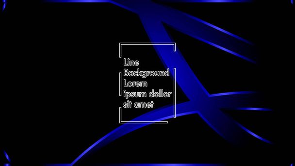 Vektor-blaue Schleifenwelle auf schwarzem Hintergrund. Layout-Design-Vorlagen für moderne Technologie-Hintergründe - Vektor, Bild
