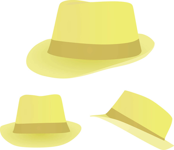 Sarı şapka. vektör çizim - Vektör, Görsel