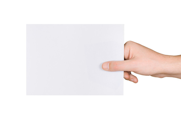 Paper card in hand - Foto, Bild