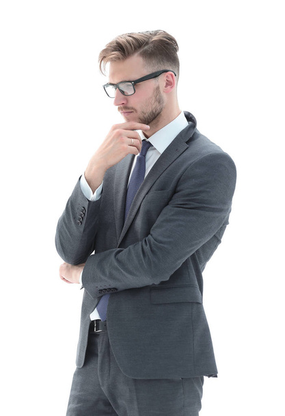 Portrait of a pensive businessman looking away - Photo, image