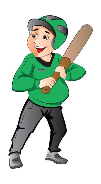 παίκτης του μπέιζμπολ, εικονογράφηση - Διάνυσμα, εικόνα