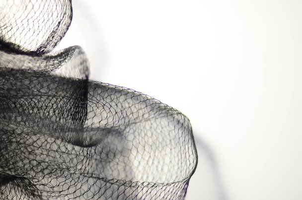 Transparent mesh fabric. Texture of fabric. Cloth-net - Foto, immagini