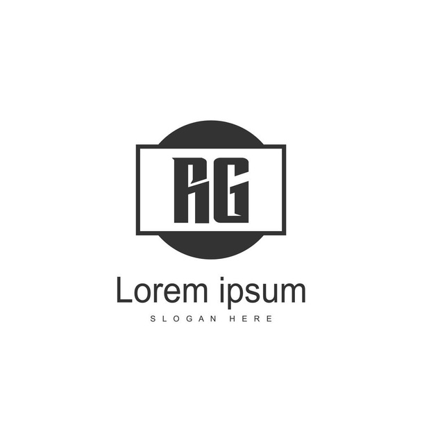 Design del modello logo RG. Design iniziale del modello di logo della lettera
 - Vettoriali, immagini