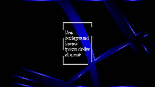 Vektor-blaue Schleifenwelle auf schwarzem Hintergrund. Layout-Design-Vorlagen für moderne Technologie-Hintergründe - Vektor, Bild