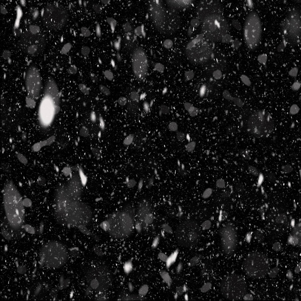 Eenvoudige minimalistische zware sneeuwval achtergrond zwart-wit - Foto, afbeelding