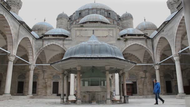 sehzade Moschee 16. Jahrhundert, alte osmanische türkische Architektur. mimar sinan (architekt sinan) oder mimar koca sinan (großer architekt sinan) fatih viertel, istanbul truthahn - Filmmaterial, Video