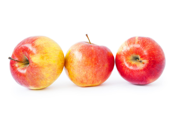 juicy red apples isolated on white - Φωτογραφία, εικόνα