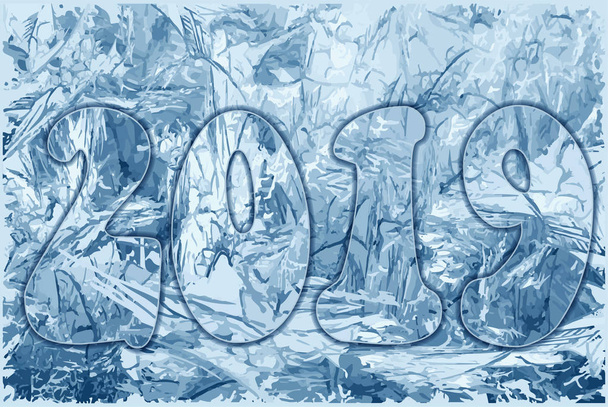 Лёд Новая карта 2019 года, векторная иллюстрация
 - Вектор,изображение