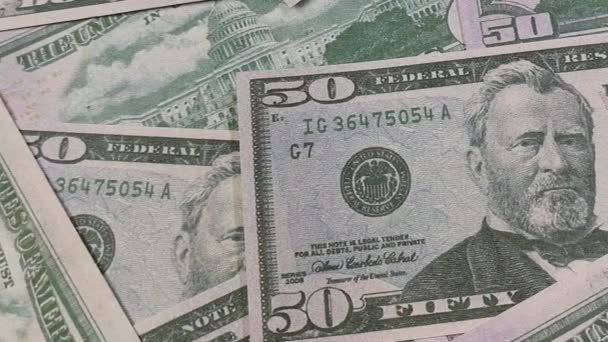 Görüntüleri Amerika Birleşik Devletleri dolarlık banknotlar. - Video, Çekim