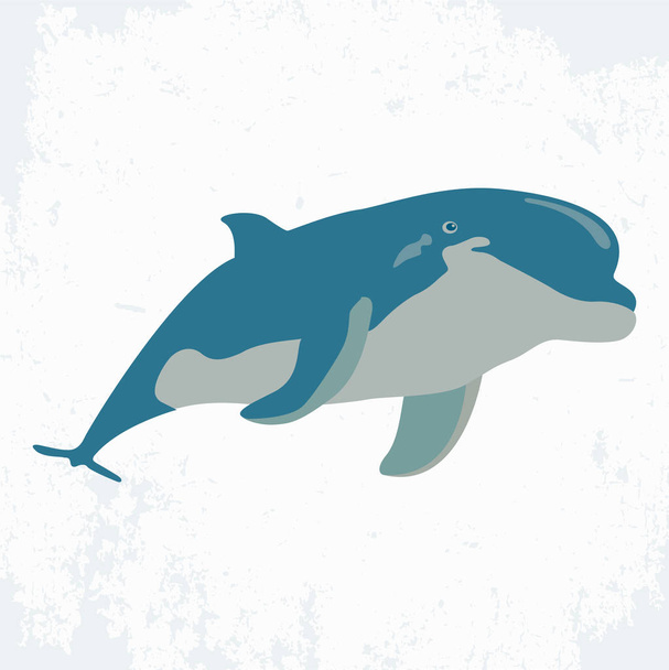 afbeelding van dolfijnen, logo sjabloon, mariene symbool - Vector, afbeelding