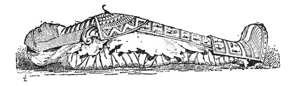 der Sarkophag der Mumienjahrgangsgravur - Vektor, Bild