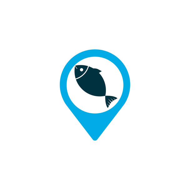 Geolocation icon colored symbol. Premium quality isolated fish location element in trendy style. - Photo, Image