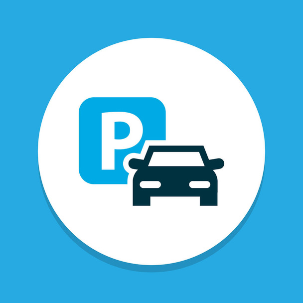 Sign icon colored symbol. Premium quality isolated parking element in trendy style. - Photo, Image