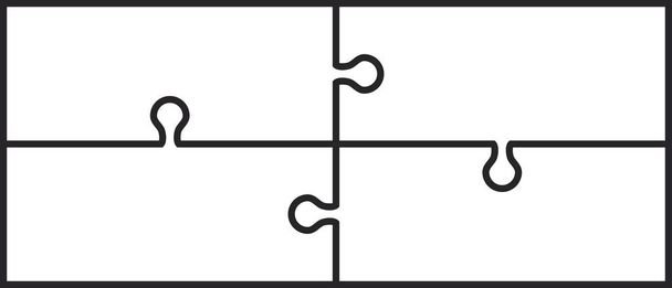 puzzle di quattro pezzi collegati con spazio di copia
 - Vettoriali, immagini