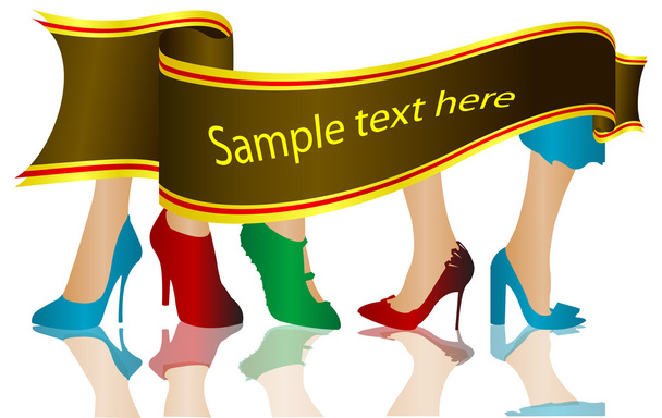 shoes silhouettes - Vector, afbeelding