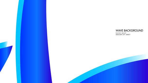 abstract wave background with blue color - Vector, Image