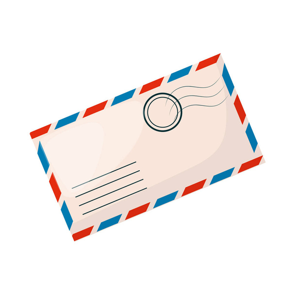 Gesloten brief envelop papier Documentlevering van correspondentie of office documenten vectorillustratie - Vector, afbeelding