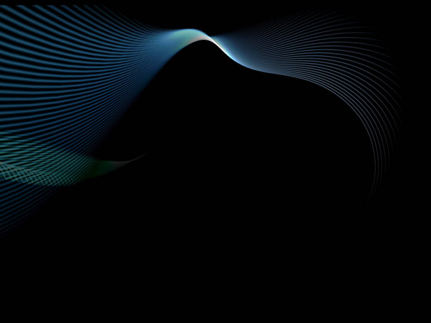 líneas coloridas generadas por ordenador sobre fondo negro
 - Foto, Imagen