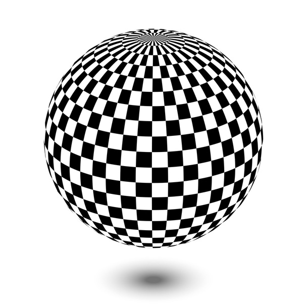 Vector illustration of black and white ball - Vector, Imagen